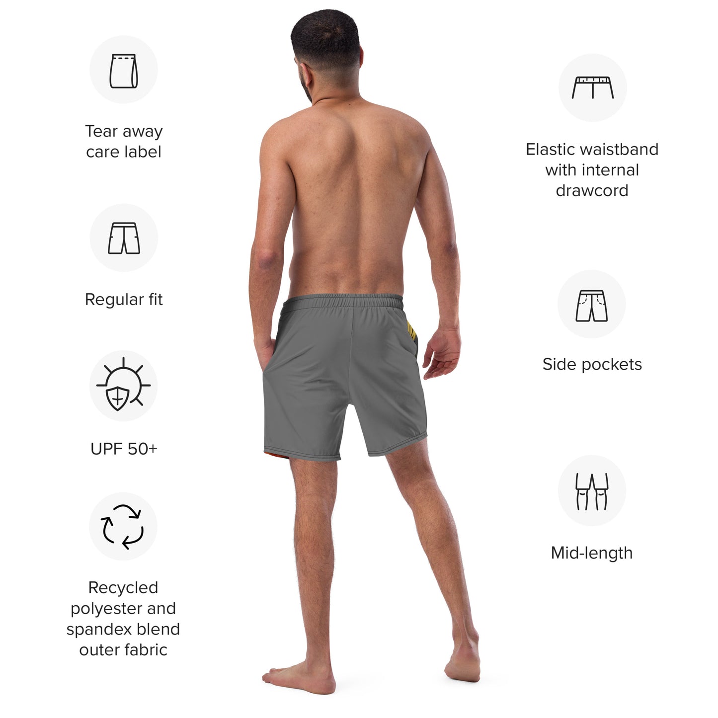 Maillot de bain recyclé à imprimé intégral RD 1844 Baseball Seal