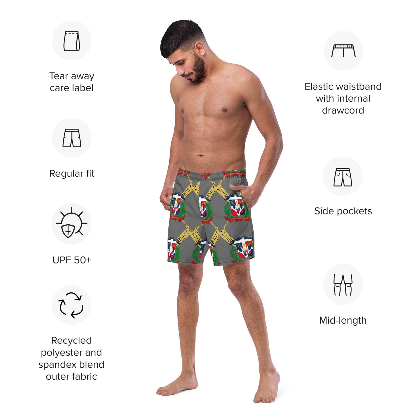 Maillot de bain recyclé à imprimé intégral RD 1844 Baseball Seal