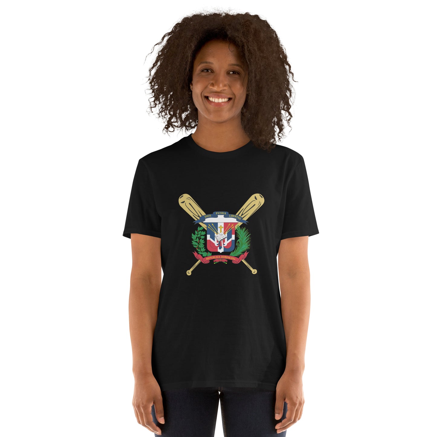 T-shirt unisexe à manches courtes avec logo de baseball RD 1844