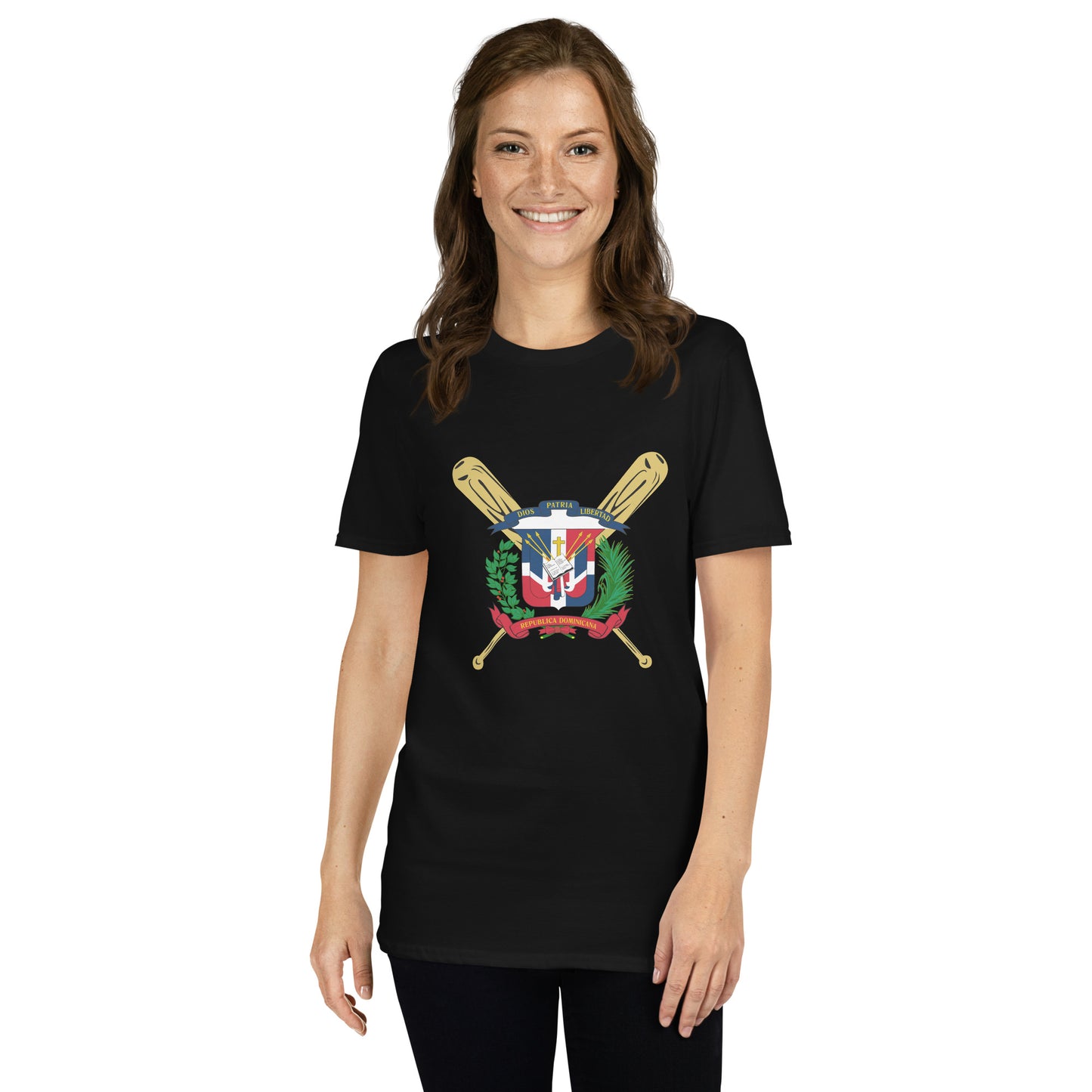T-shirt unisexe à manches courtes avec logo de baseball RD 1844