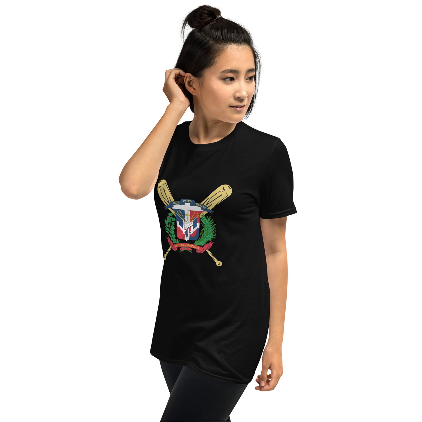 T-shirt unisexe à manches courtes avec logo de baseball RD 1844