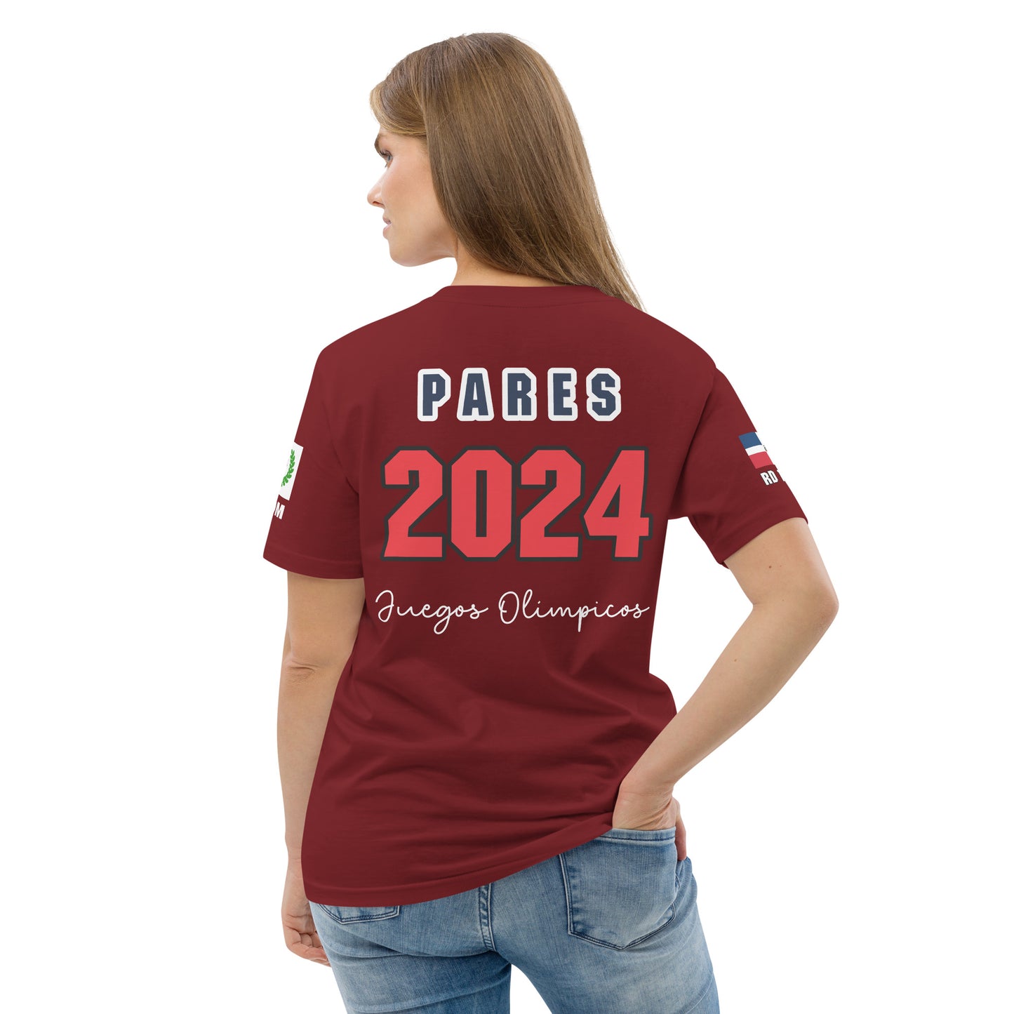 T-shirt unisexe en coton biologique des Jeux Olympiques de Paris 2024 (DARK-SP)