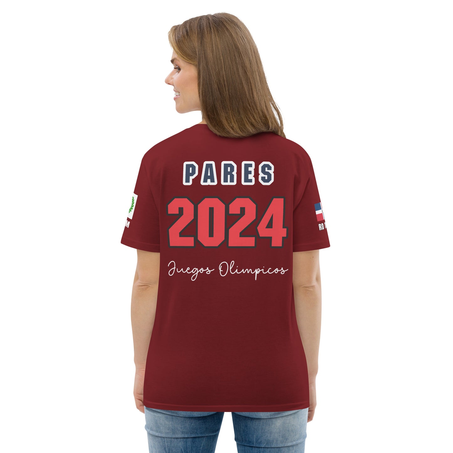 T-shirt unisexe en coton biologique des Jeux Olympiques de Paris 2024 (DARK-SP)