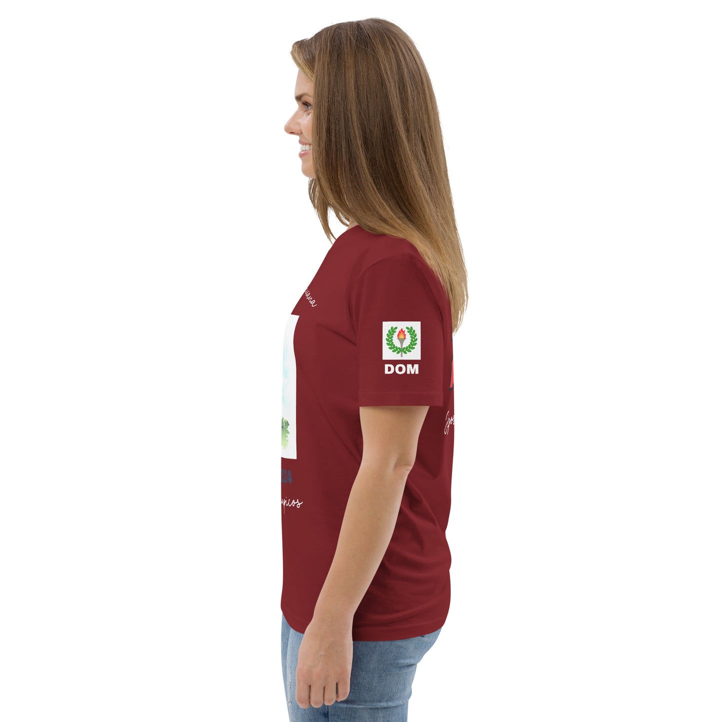 T-shirt unisexe en coton biologique des Jeux Olympiques de Paris 2024 (DARK-SP)