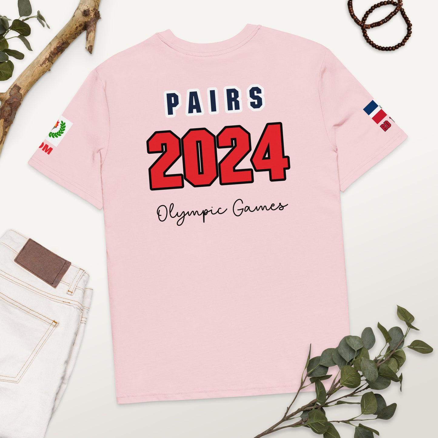 T-shirt unisexe en coton bio des Jeux Olympiques de Paris 2024 (LIGHT-FR)