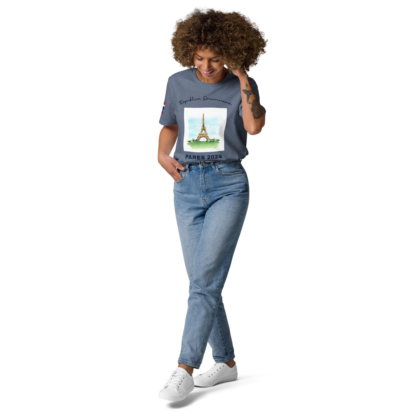 T-shirt unisexe en coton bio des Jeux Olympiques de Paris 2024 (LIGHT-SP)