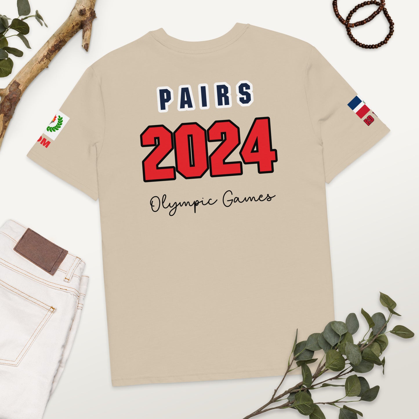 T-shirt unisexe en coton bio des Jeux Olympiques de Paris 2024 (LIGHT-FR)