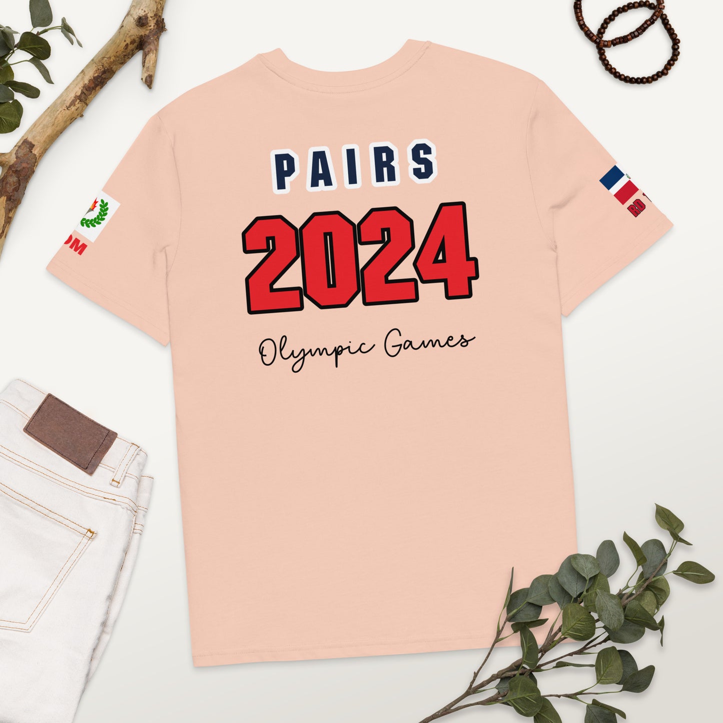 T-shirt unisexe en coton bio des Jeux Olympiques de Paris 2024 (LIGHT-FR)