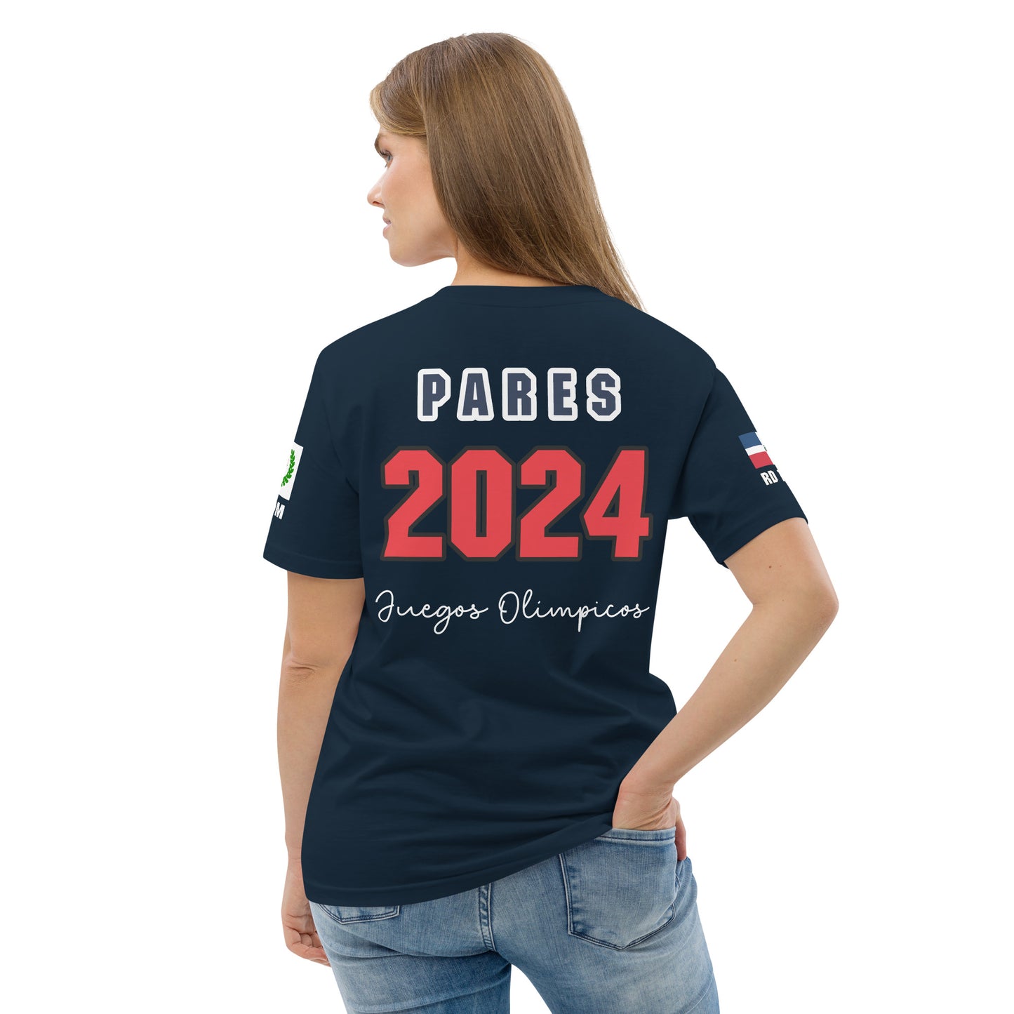 T-shirt unisexe en coton biologique des Jeux Olympiques de Paris 2024 (DARK-SP)
