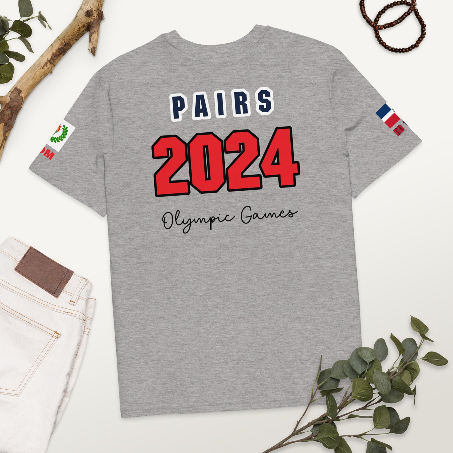 T-shirt unisexe en coton bio des Jeux Olympiques de Paris 2024 (LIGHT-FR)