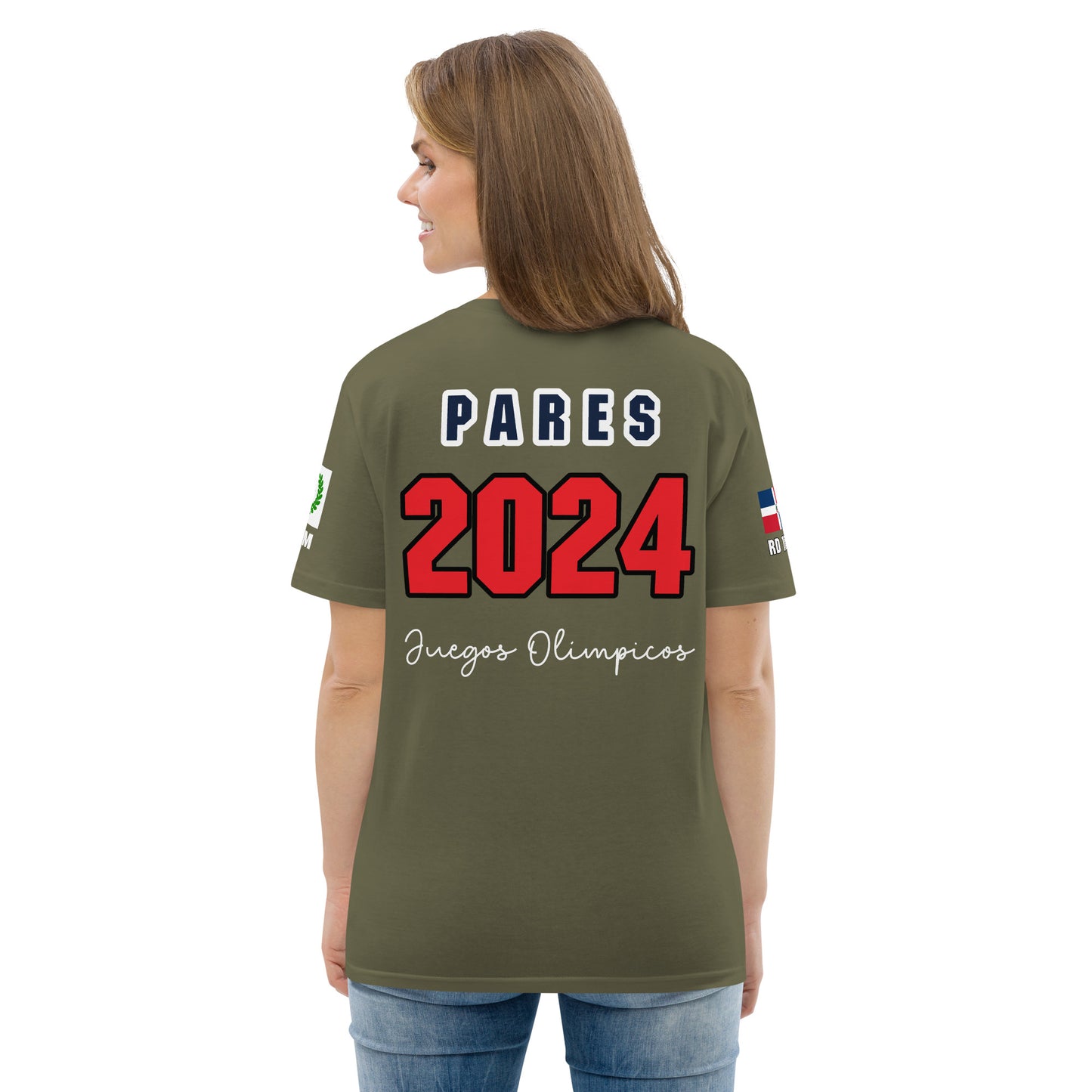 T-shirt unisexe en coton biologique des Jeux Olympiques de Paris 2024 (DARK-SP)