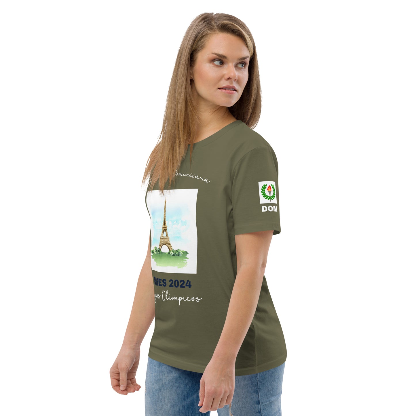 T-shirt unisexe en coton biologique des Jeux Olympiques de Paris 2024 (DARK-SP)