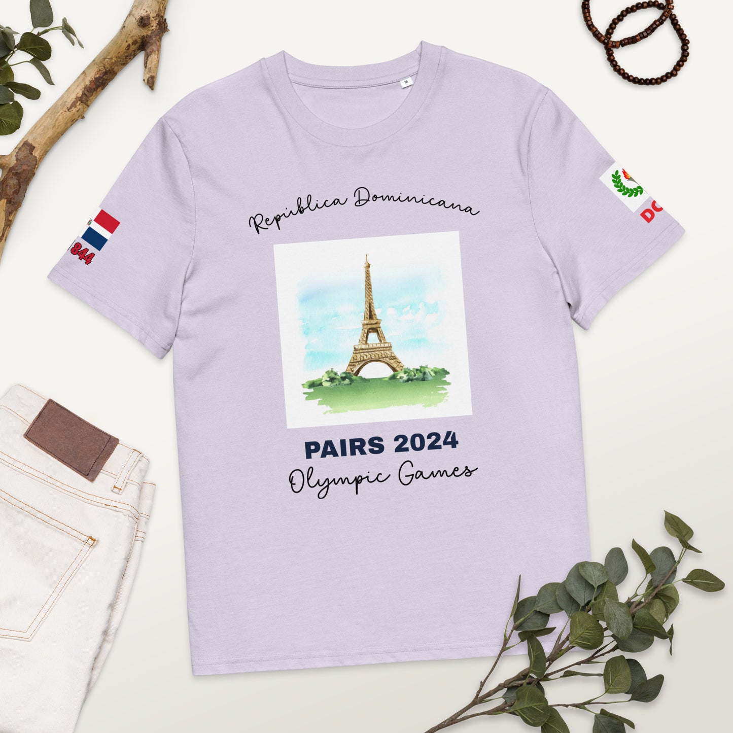 T-shirt unisexe en coton bio des Jeux Olympiques de Paris 2024 (LIGHT-FR)