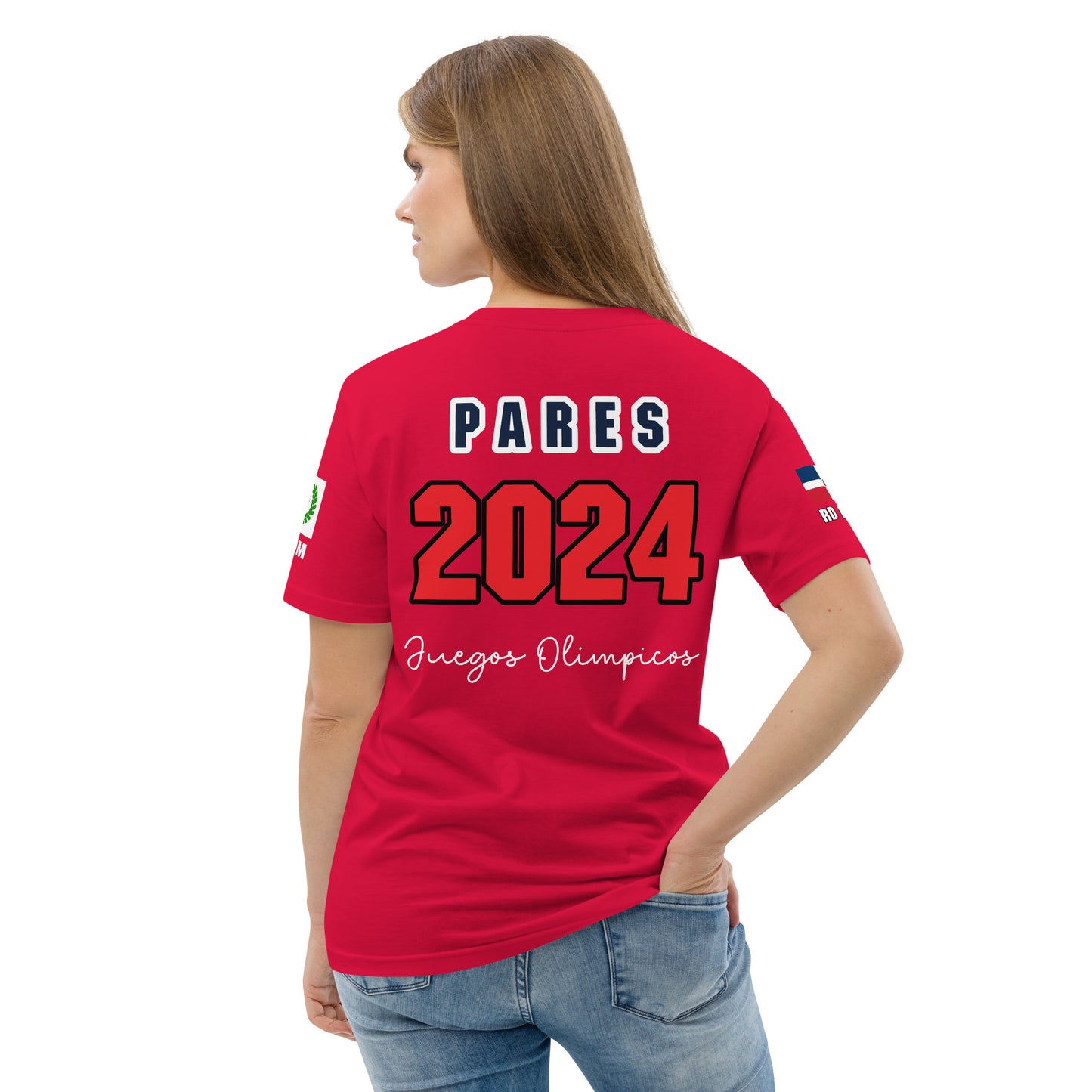 T-shirt unisexe en coton biologique des Jeux Olympiques de Paris 2024 (DARK-SP)