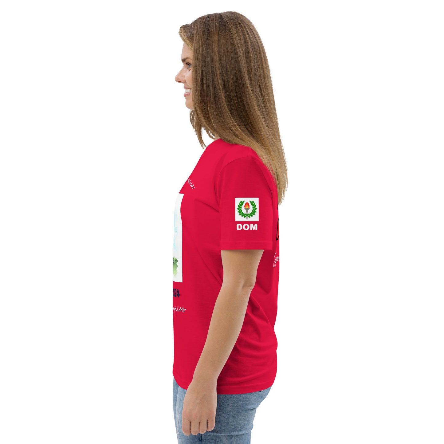 T-shirt unisexe en coton biologique des Jeux Olympiques de Paris 2024 (DARK-SP)