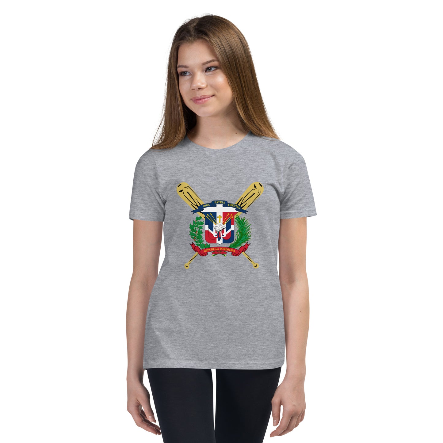 T-shirt à manches courtes pour jeunes avec logo de baseball RD 1844
