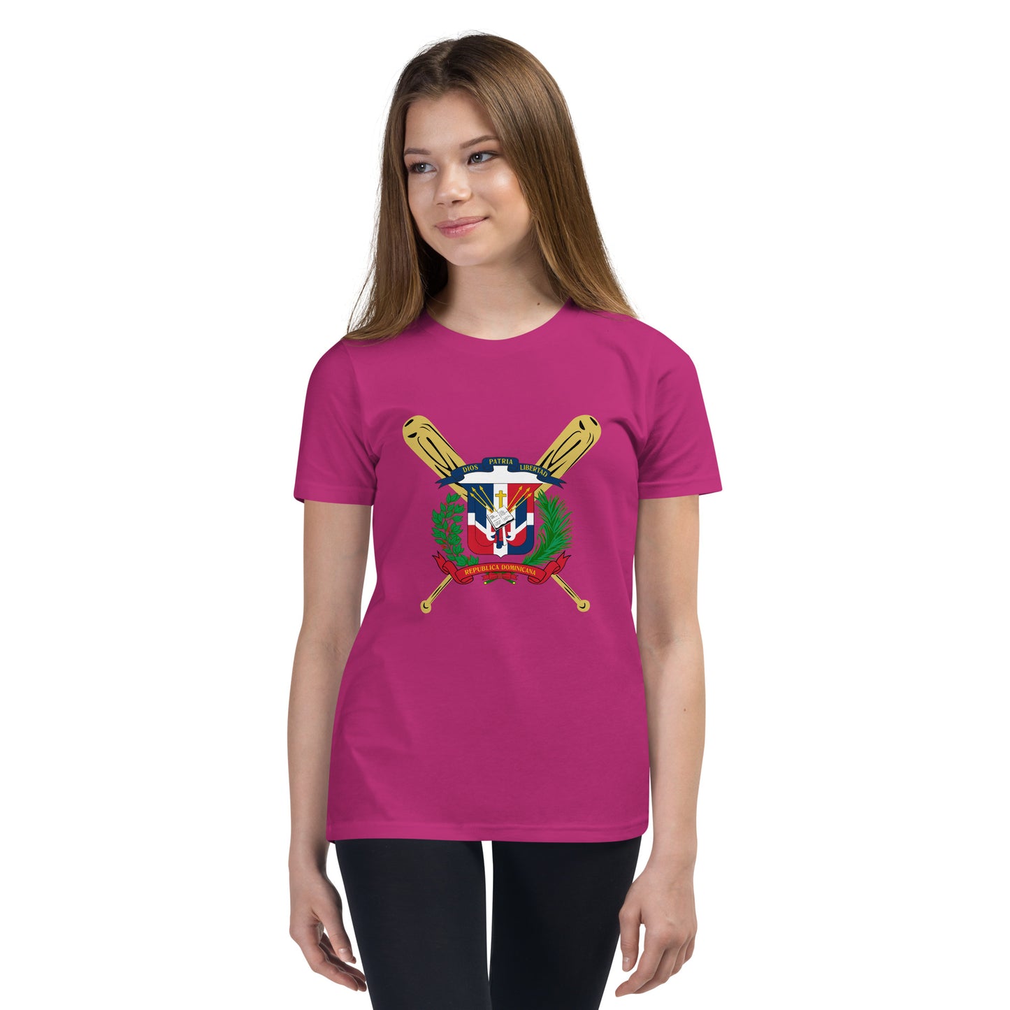 T-shirt à manches courtes pour jeunes avec logo de baseball RD 1844