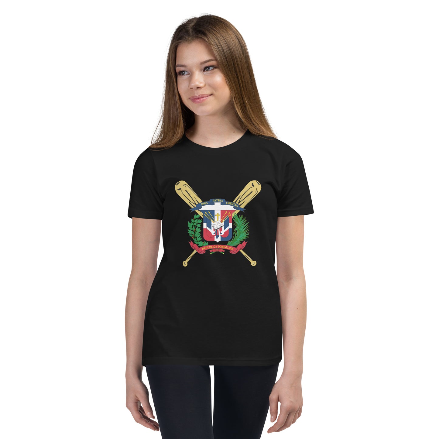 T-shirt à manches courtes pour jeunes avec logo de baseball RD 1844