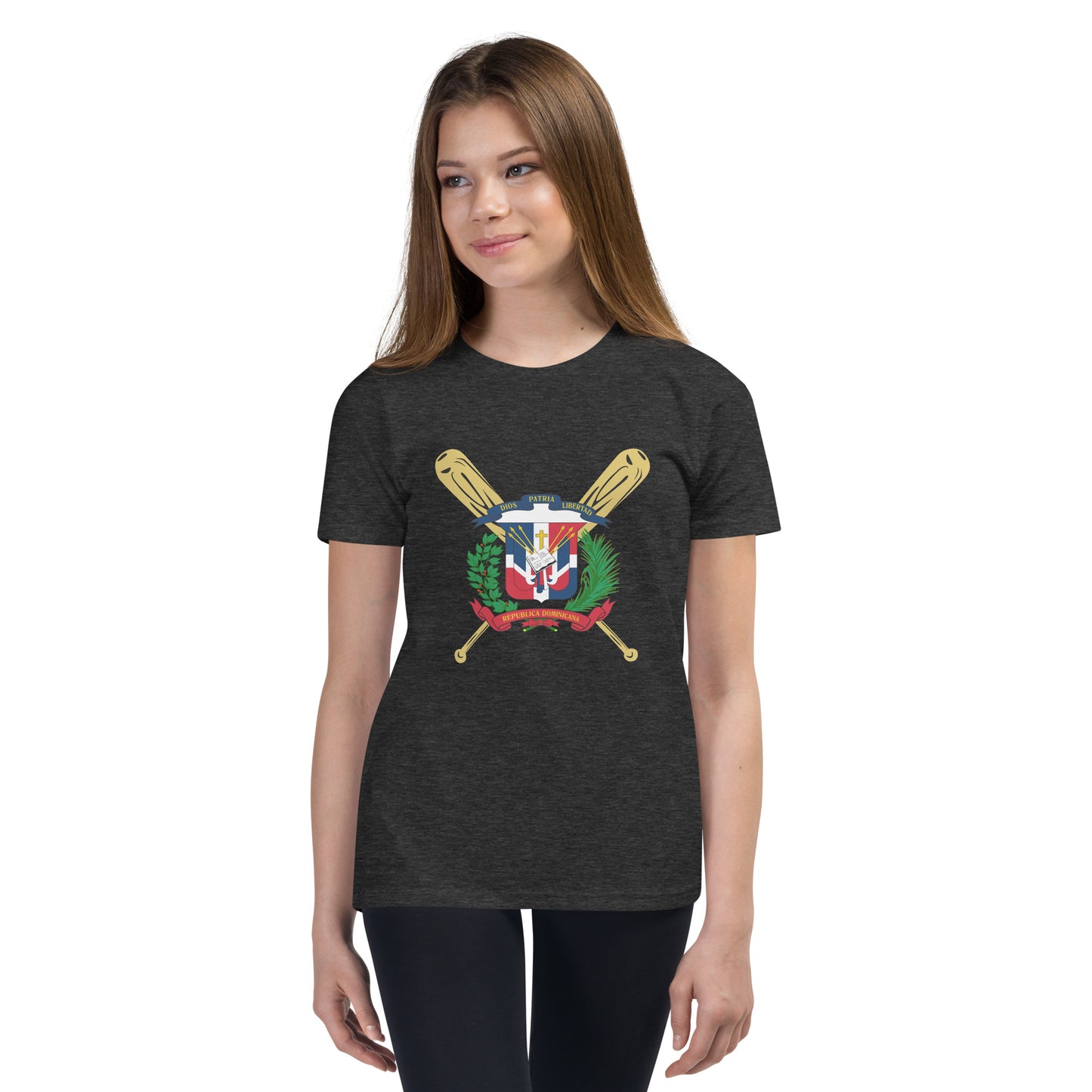 T-shirt à manches courtes pour jeunes avec logo de baseball RD 1844