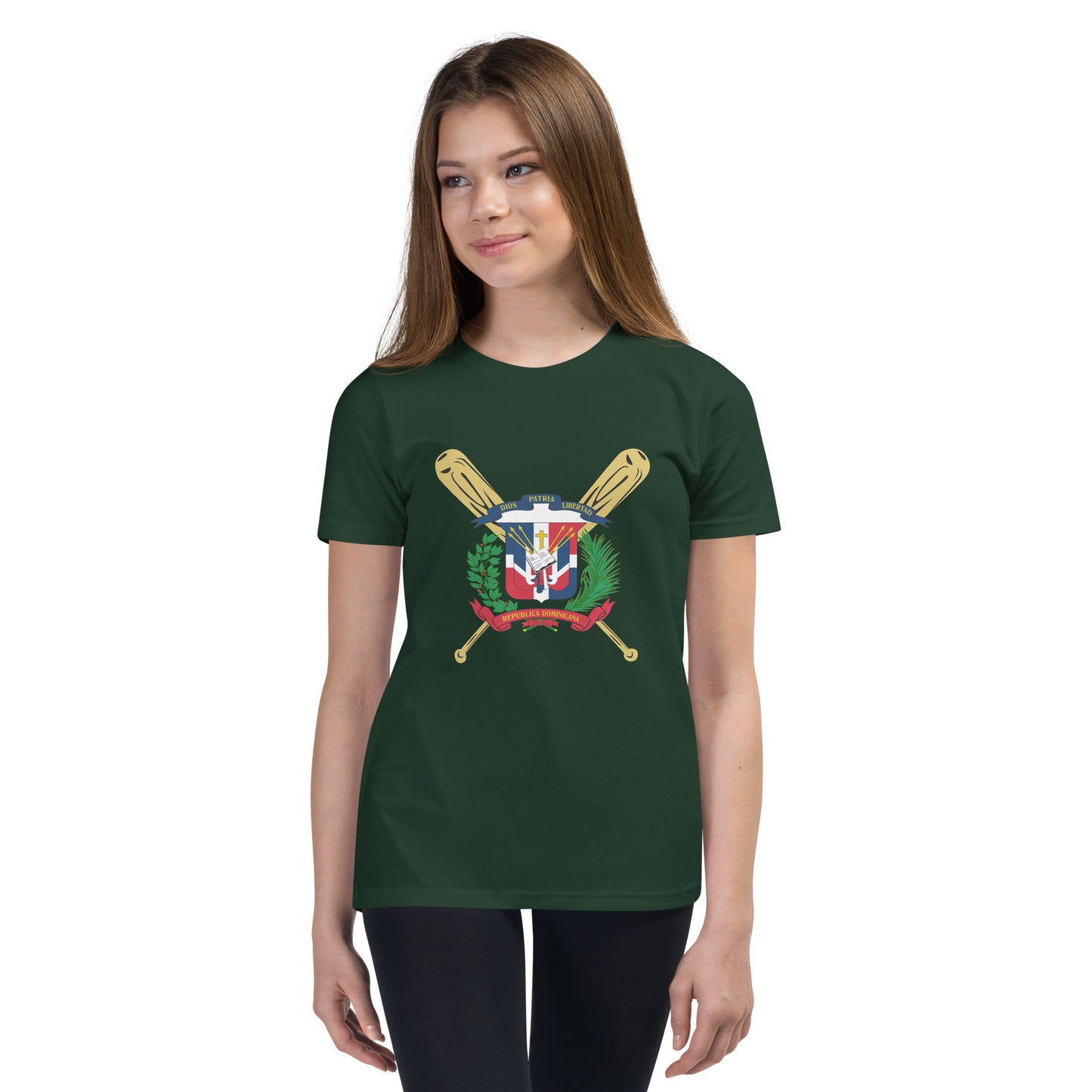 T-shirt à manches courtes pour jeunes avec logo de baseball RD 1844