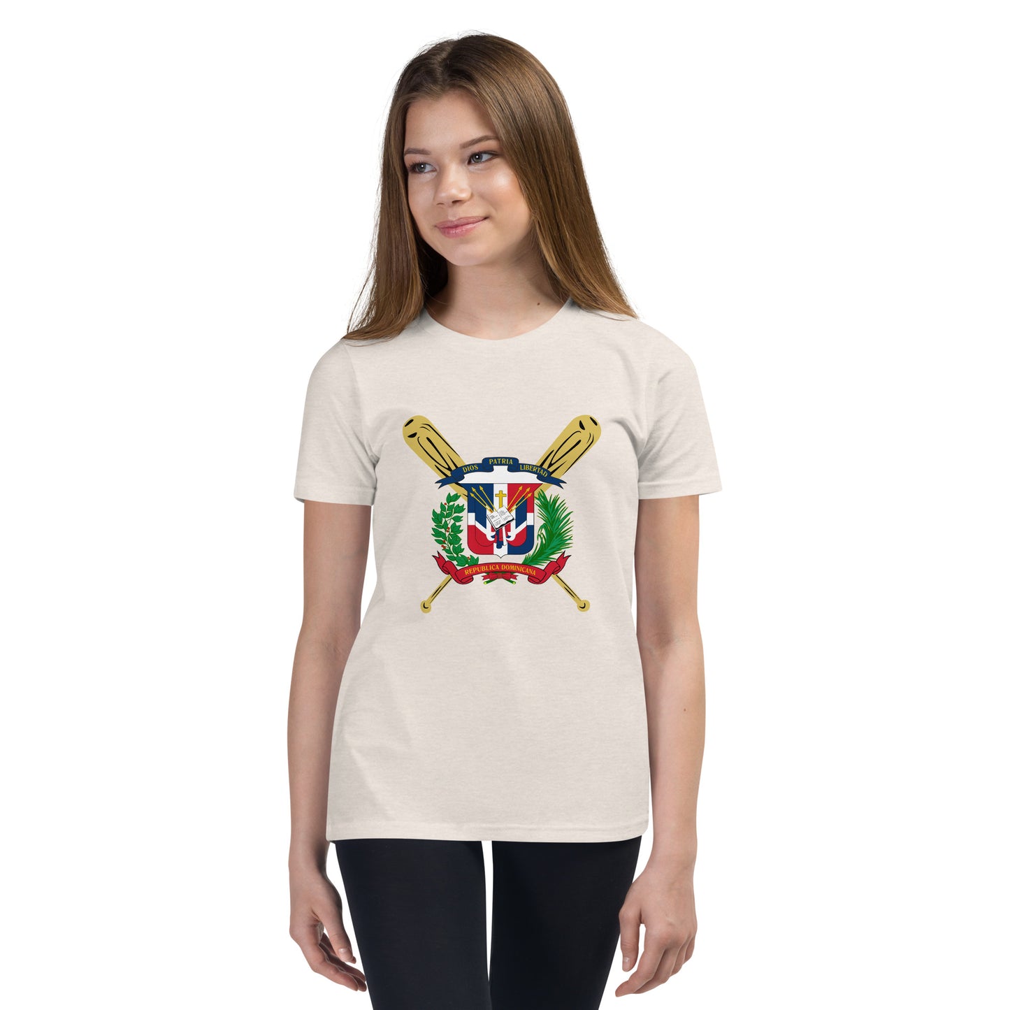 T-shirt à manches courtes pour jeunes avec logo de baseball RD 1844
