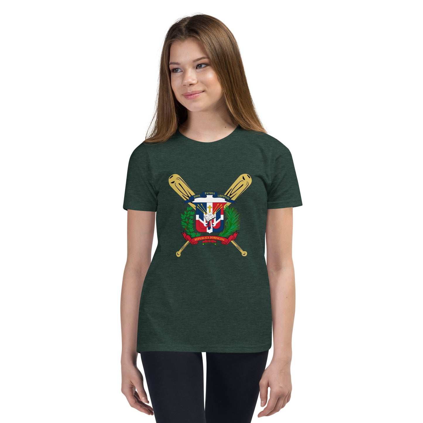 T-shirt à manches courtes pour jeunes avec logo de baseball RD 1844