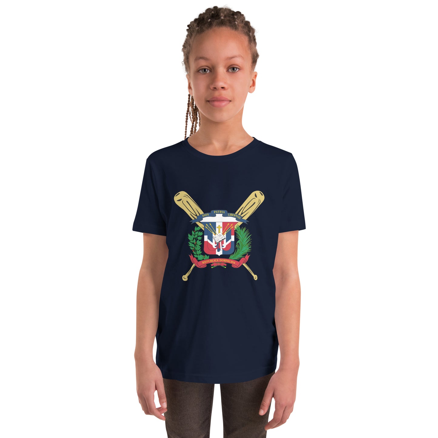 T-shirt à manches courtes pour jeunes avec logo de baseball RD 1844