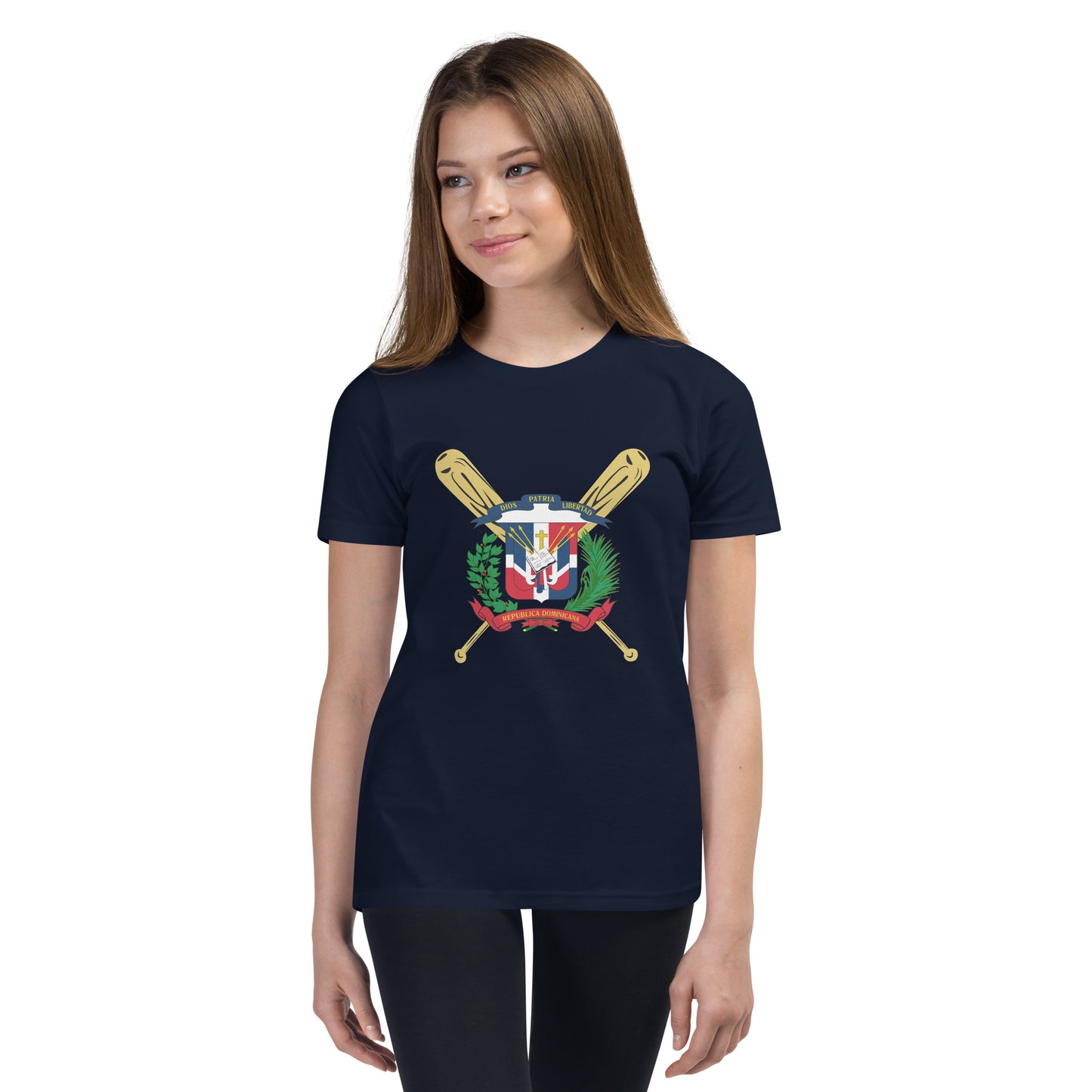 T-shirt à manches courtes pour jeunes avec logo de baseball RD 1844