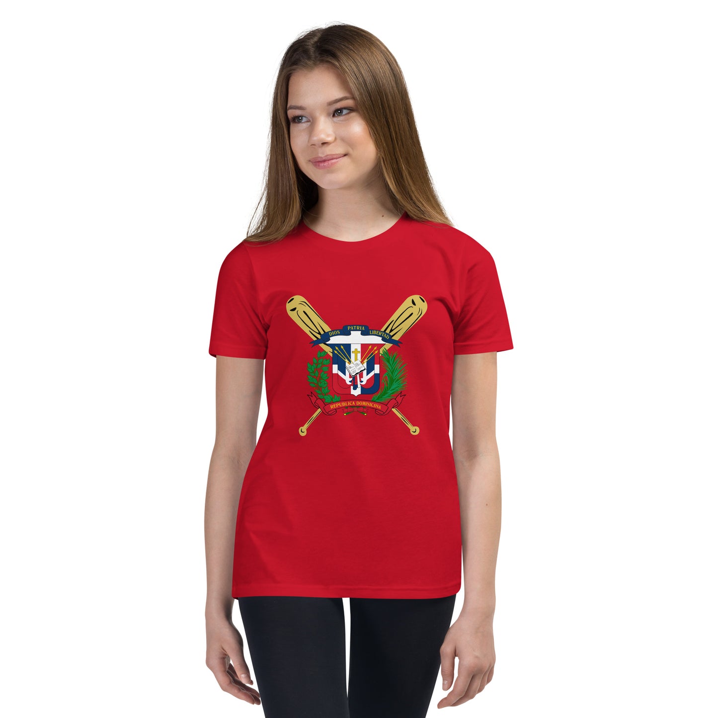 T-shirt à manches courtes pour jeunes avec logo de baseball RD 1844