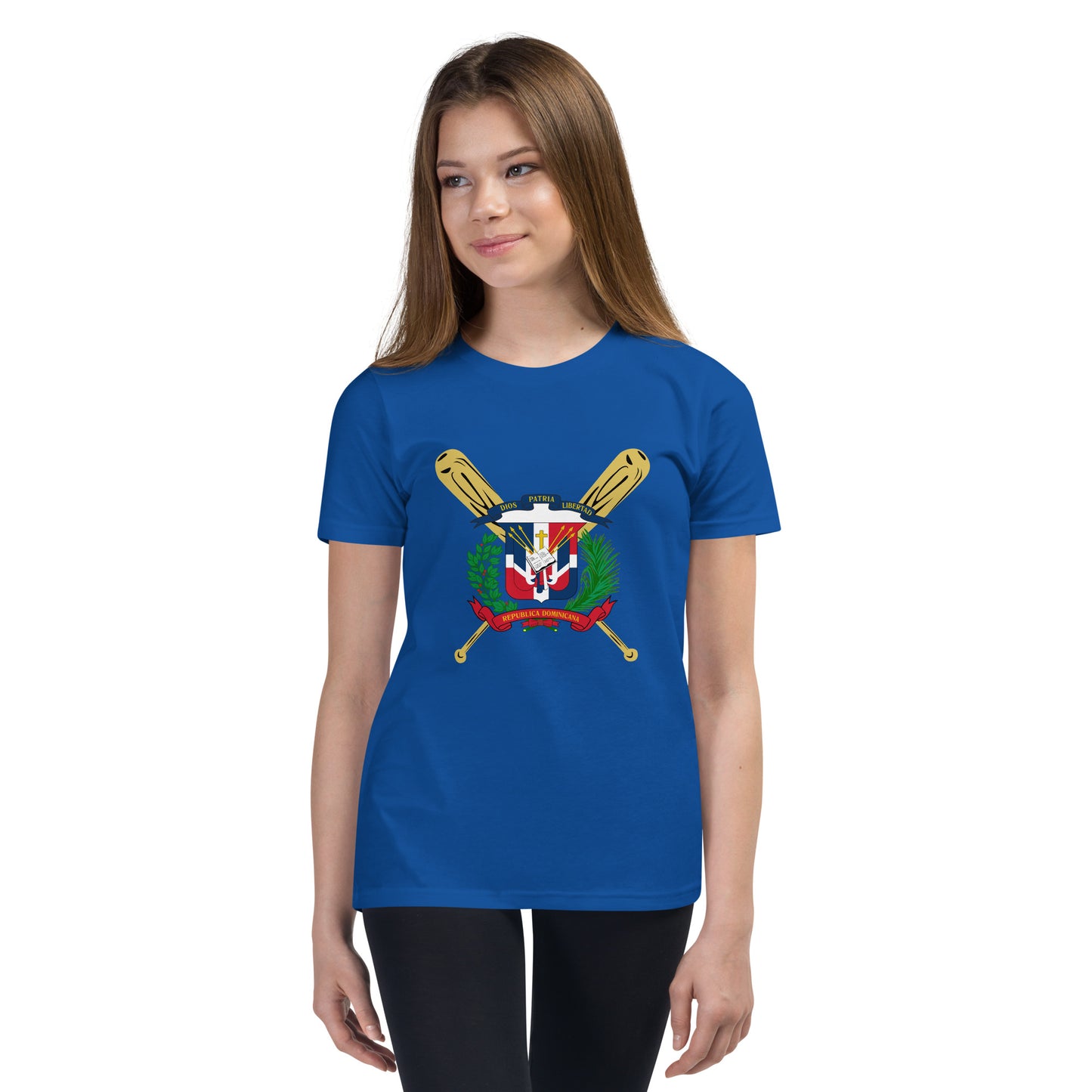 T-shirt à manches courtes pour jeunes avec logo de baseball RD 1844