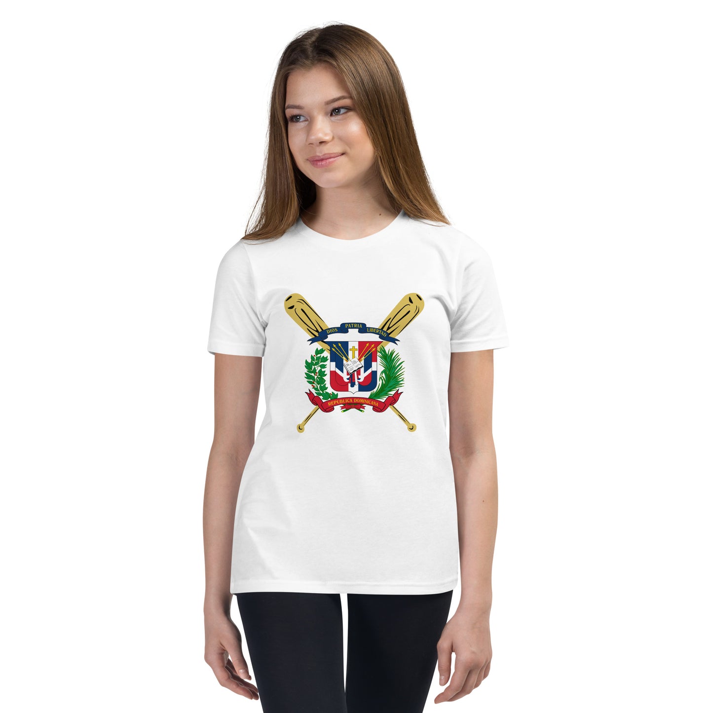 T-shirt à manches courtes pour jeunes avec logo de baseball RD 1844