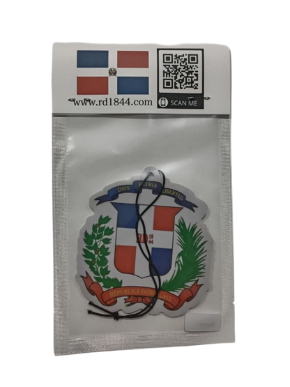 RD 1844 Custom Seal Logo Car Air Freshener, Dominican Republic Heritage