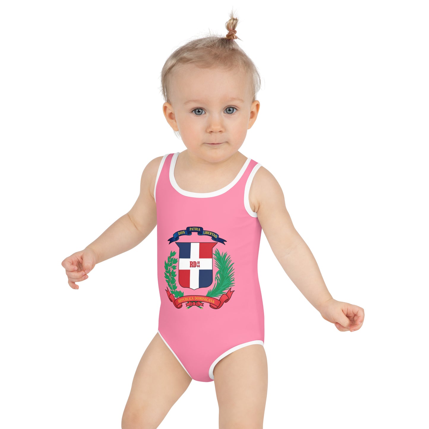 RD 1844 Seal All-Over Print Kids Swimsuit (Pink)