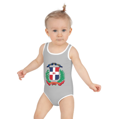 RD 1844 Seal All-Over Print Kids Swimsuit (Silver)