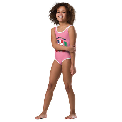 RD 1844 Seal All-Over Print Kids Swimsuit (Pink)