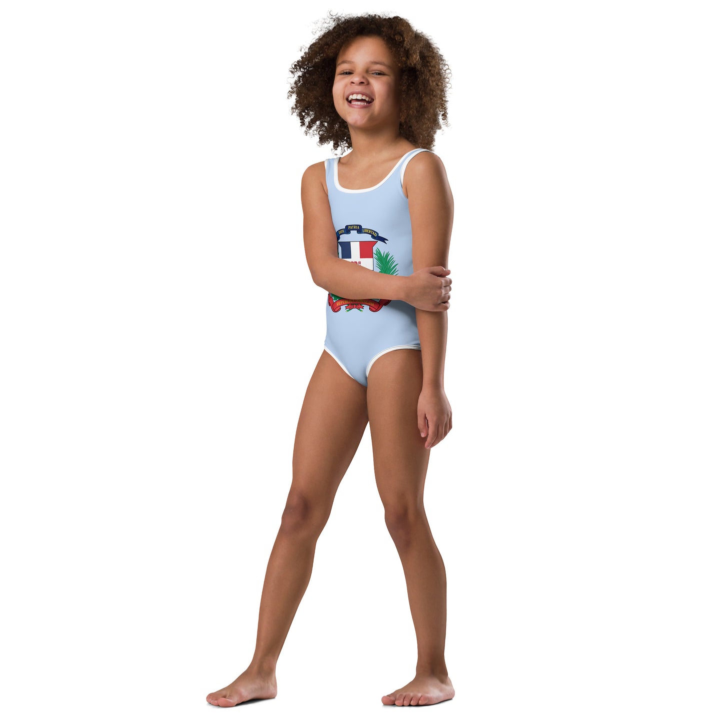 RD 1844 Seal All-Over Print Kids Swimsuit (Light-Blue)