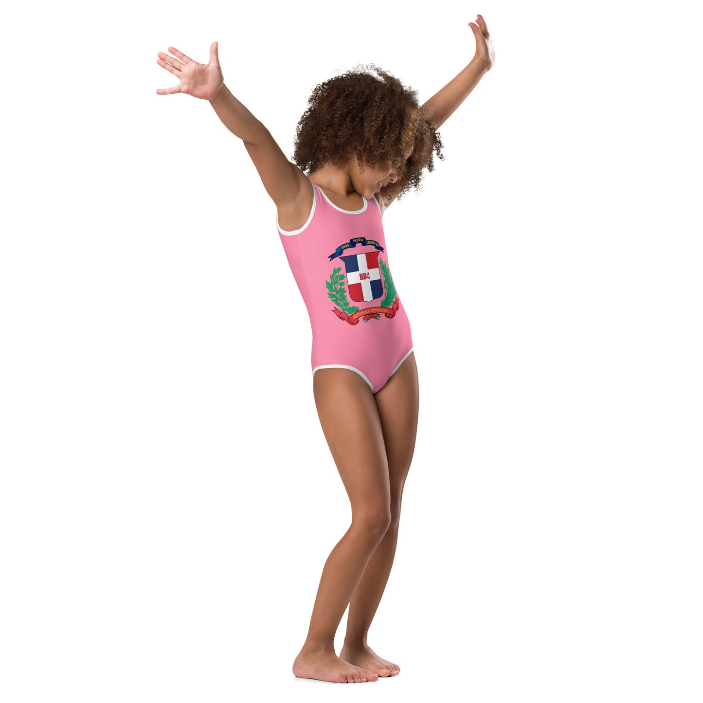 RD 1844 Seal All-Over Print Kids Swimsuit (Pink)