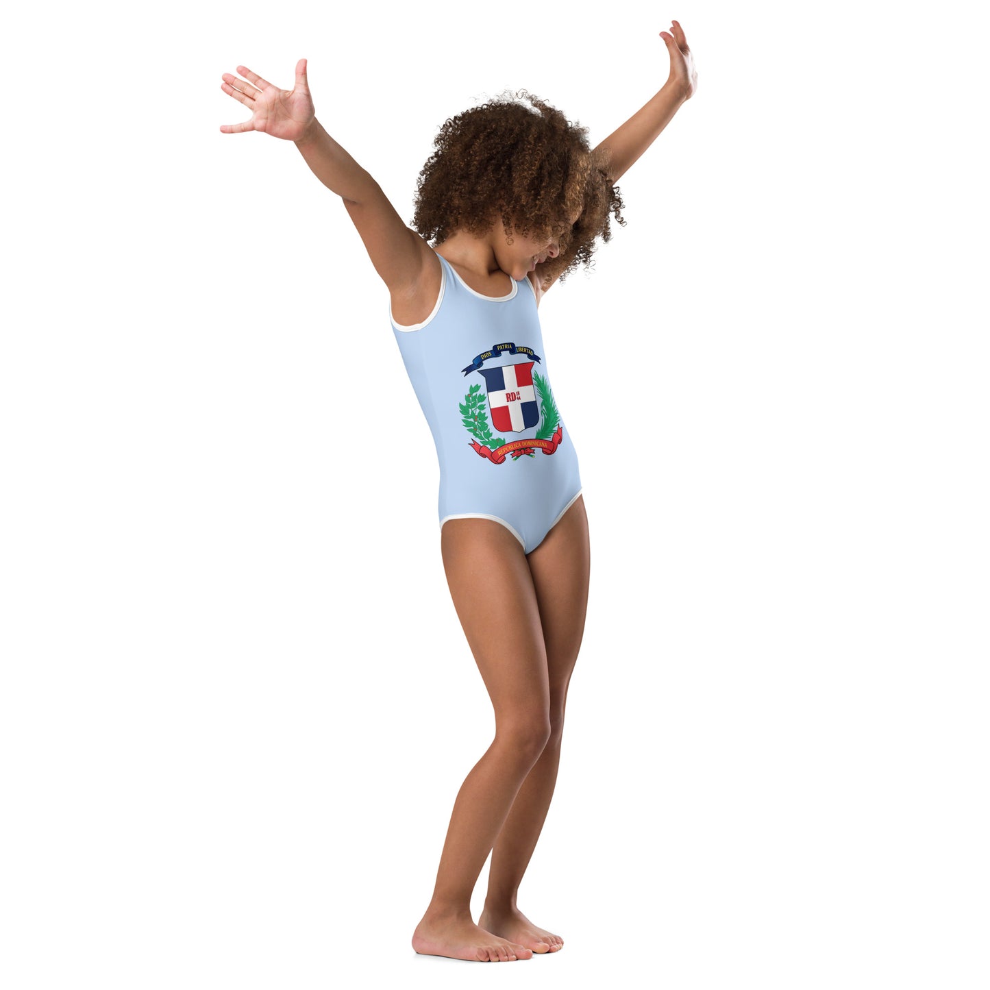 RD 1844 Seal All-Over Print Kids Swimsuit (Light-Blue)