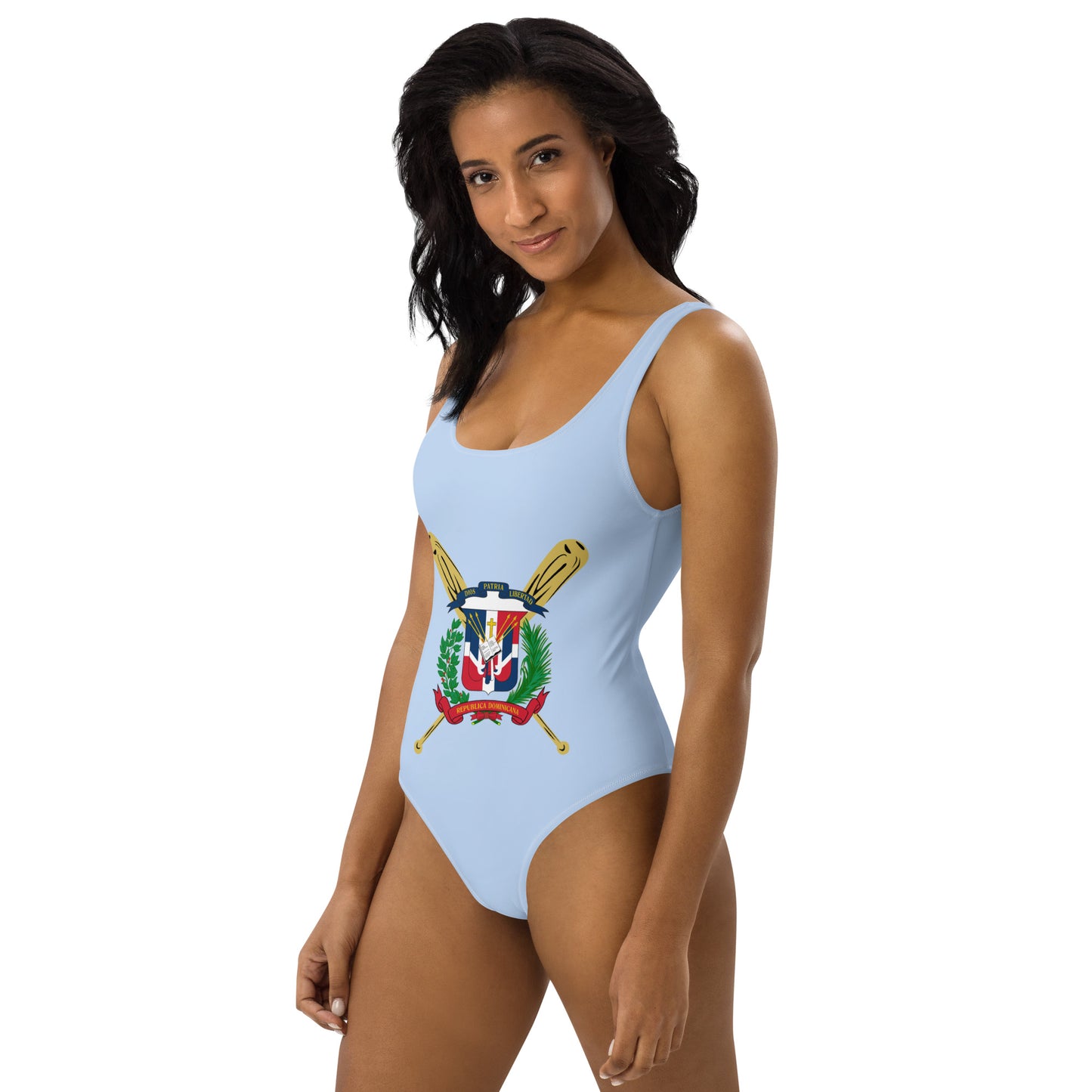 RD 1844 Baseball Seal One-Piece Swimsuit (Light Blue)