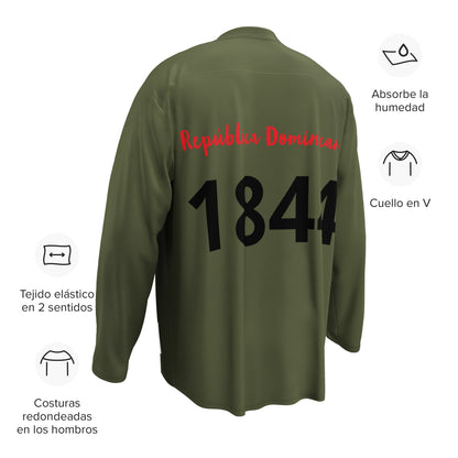 RD 1844 Baseball Seal Recycled hockey fan jersey (Army-Green)