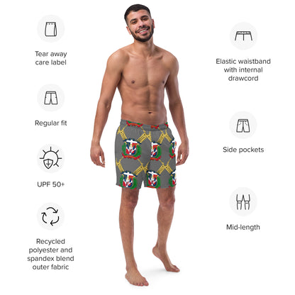 RD 1844 Baseball Seal All-Over Print Recycled Swim Trunks