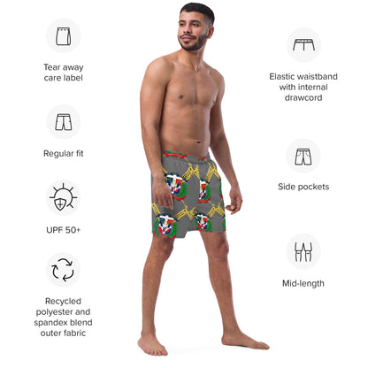 RD 1844 Baseball Seal All-Over Print Recycled Swim Trunks