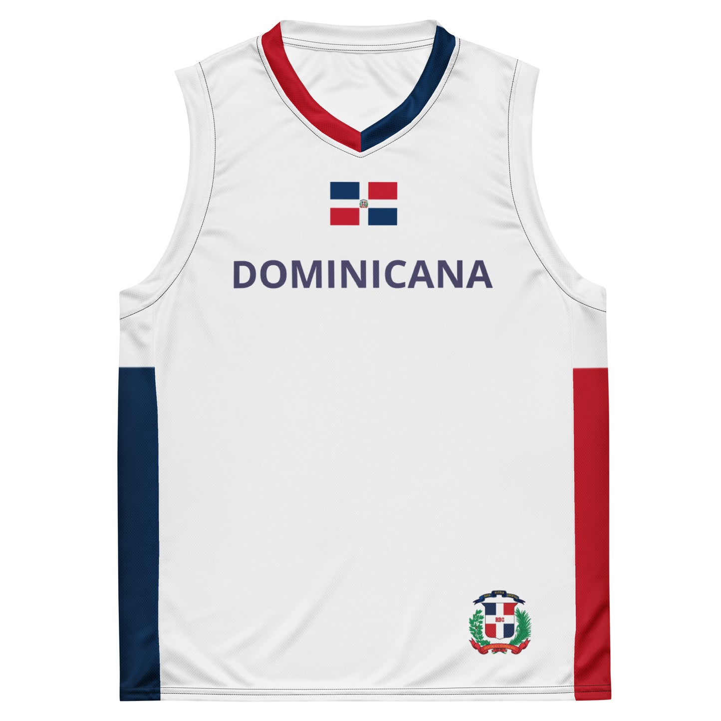 RD 1844 Seal/ Flag Recycled unisex Basketball Jersey (White)