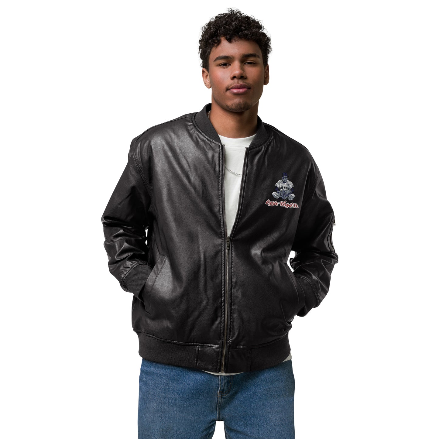 OV-SR Leather Bomber Jacket (Spanish)