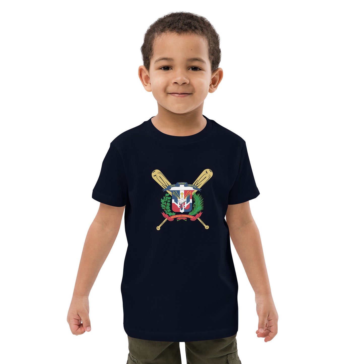 T-shirt en coton biologique pour enfants avec logo de baseball RD 1844