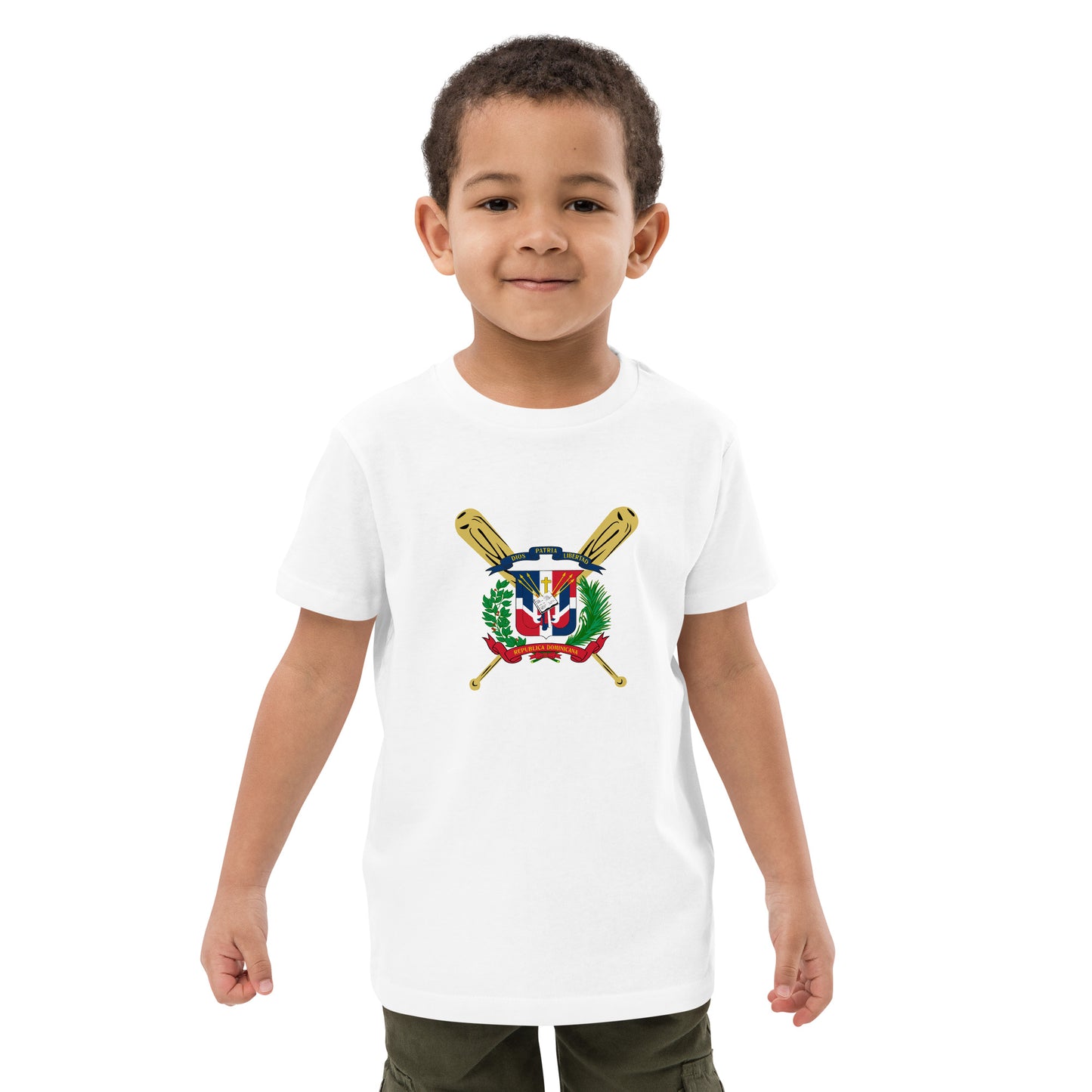 T-shirt en coton biologique pour enfants avec logo de baseball RD 1844