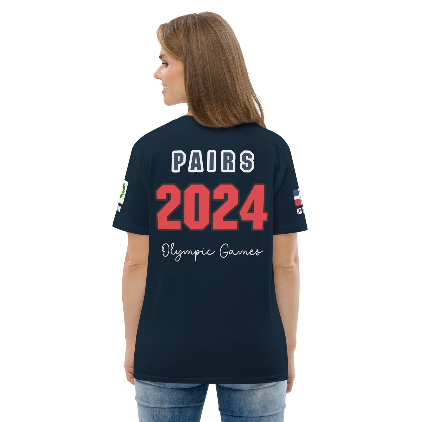 T-shirt unisexe en coton bio des Jeux Olympiques de Paris 2024 (DARK-FR)