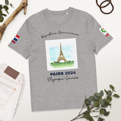 Paris 2024 Olympic Games Unisex organic cotton t-shirt (LIGHT-EN)