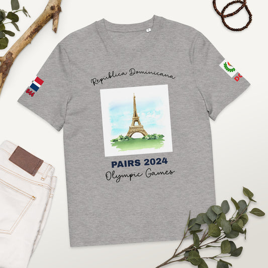 T-shirt unisexe en coton bio des Jeux Olympiques de Paris 2024 (LIGHT-FR)