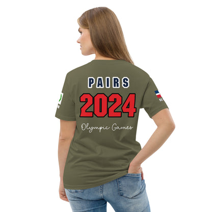 T-shirt unisexe en coton bio des Jeux Olympiques de Paris 2024 (DARK-FR)